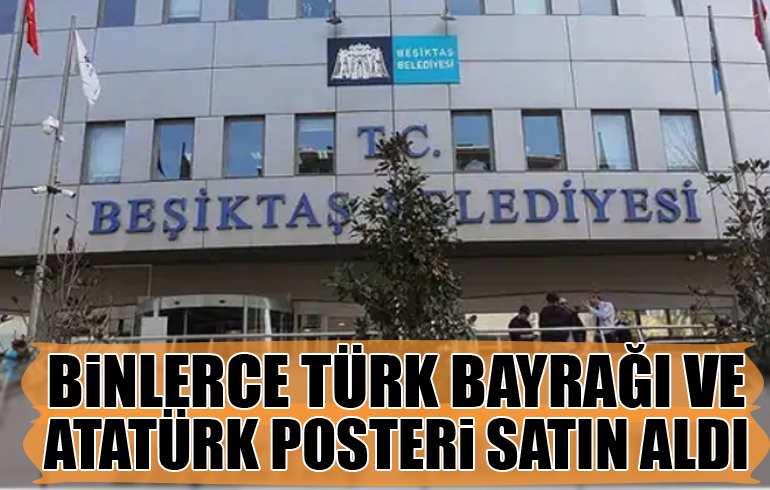 Binlerce bayrak ve Atatürk posteri satın aldı